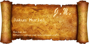 Jakus Muriel névjegykártya